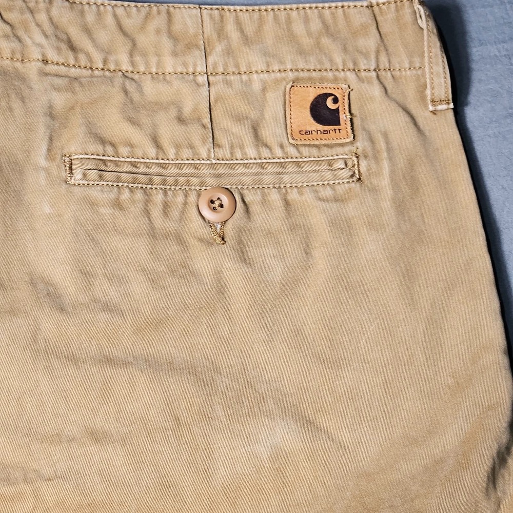 Carhartt WIP Club Pant Mens 38x32 Khaki Tan Chino Twill Straight Leg Pants